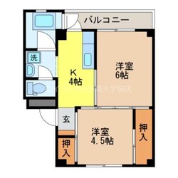 ビレッジハウス時津1号棟の物件間取画像